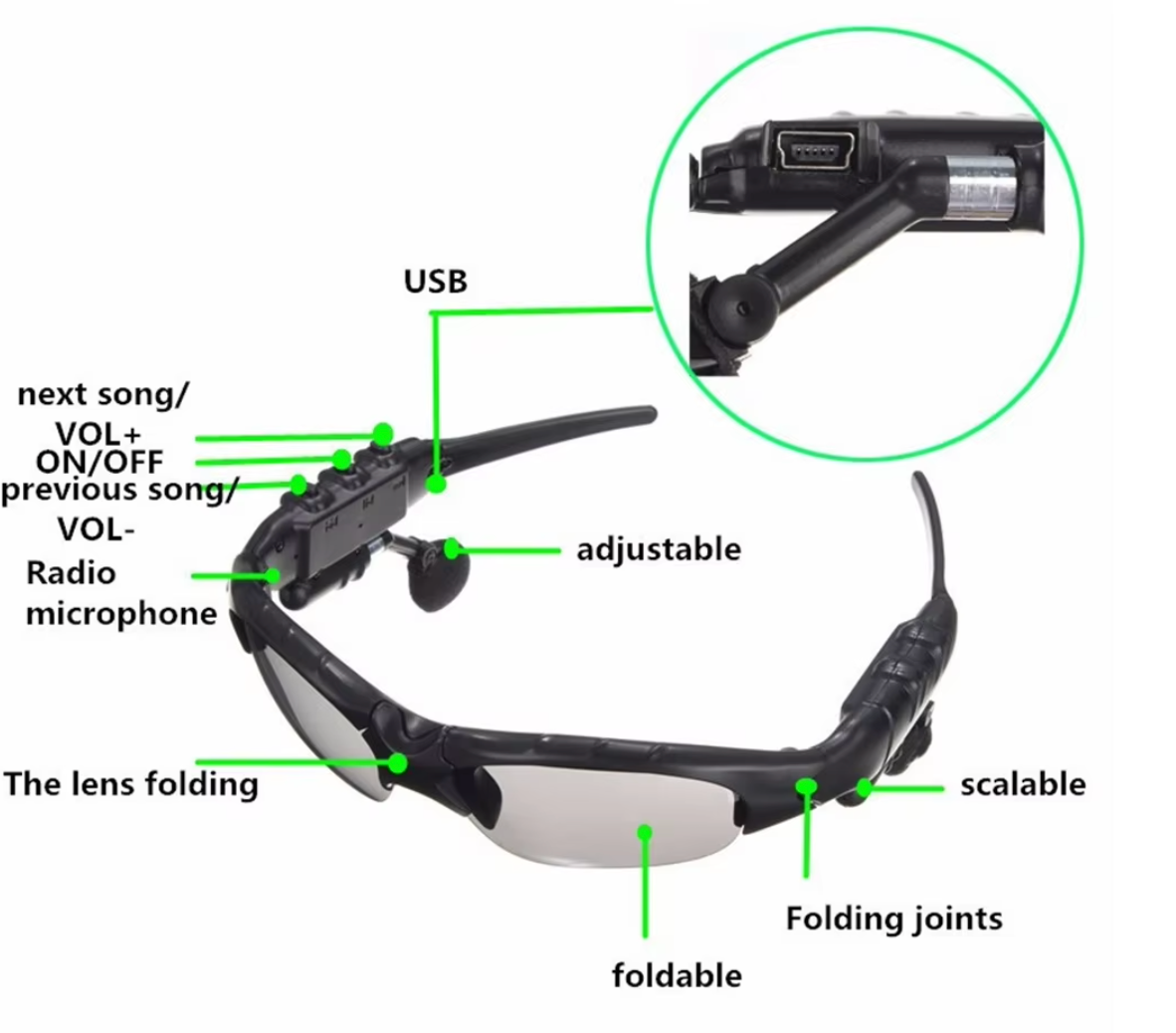 Lentes Deportivos Inteligentes PRO - Audio Inalámbrico y Protección UV